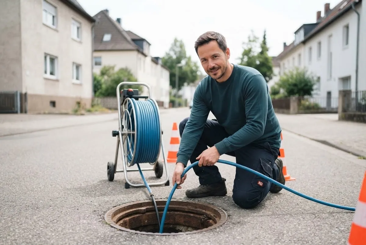Kanalsanierung: Techniker im Einsatz